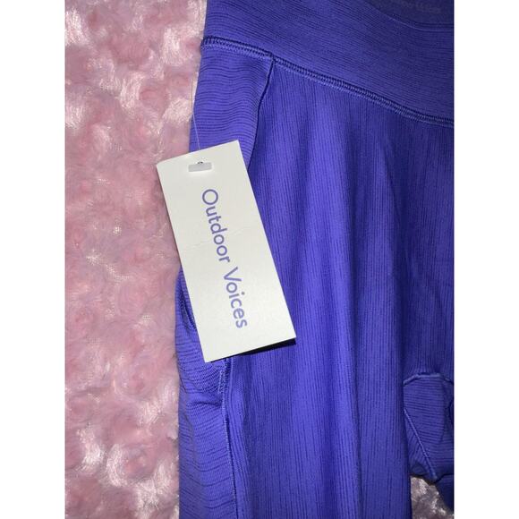 Outdoor Voices TechSweat Thrive Violet Leggings NWT Size Extra Small - Picture 3 of 7